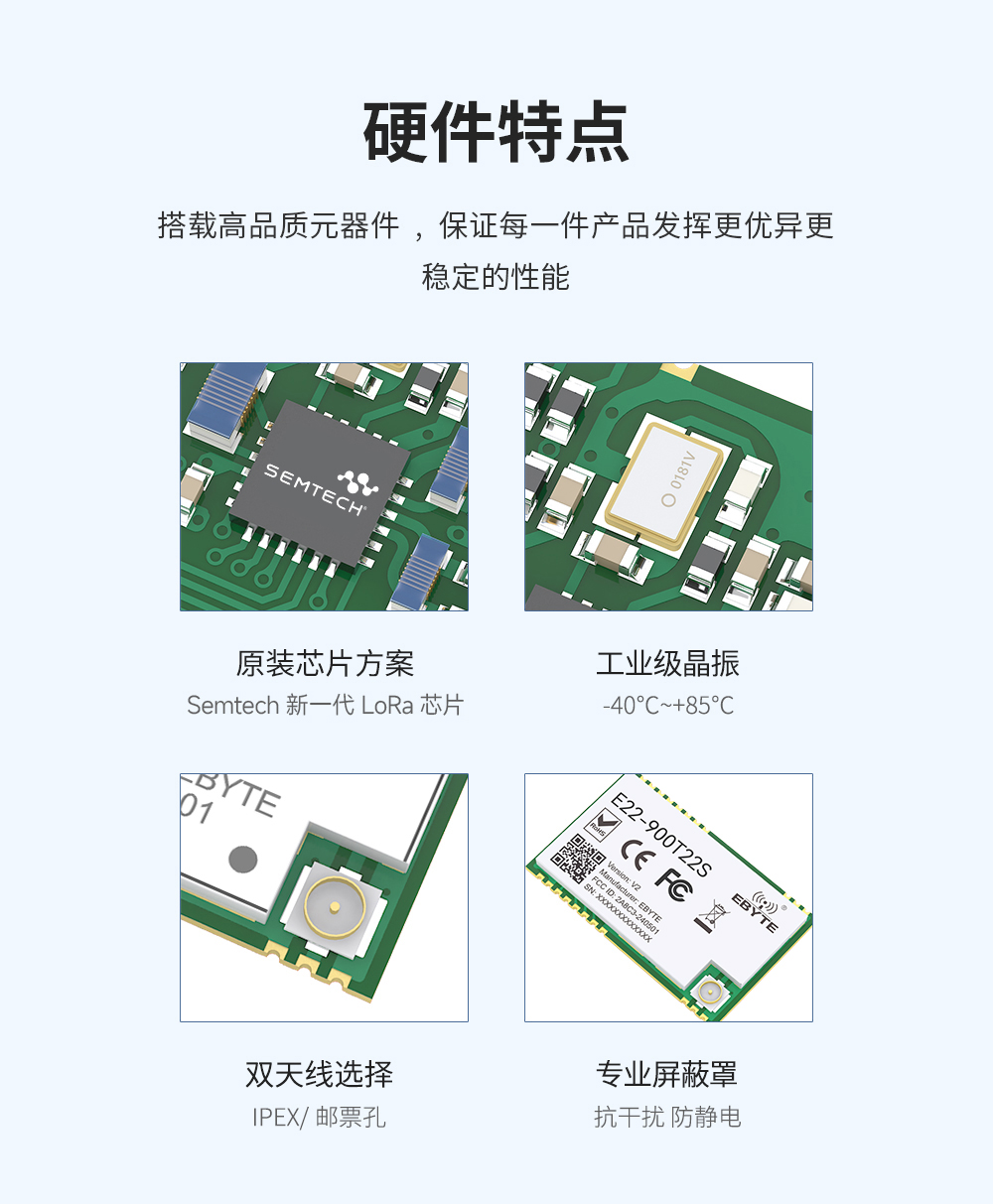 硬件特點 E22-900T22S