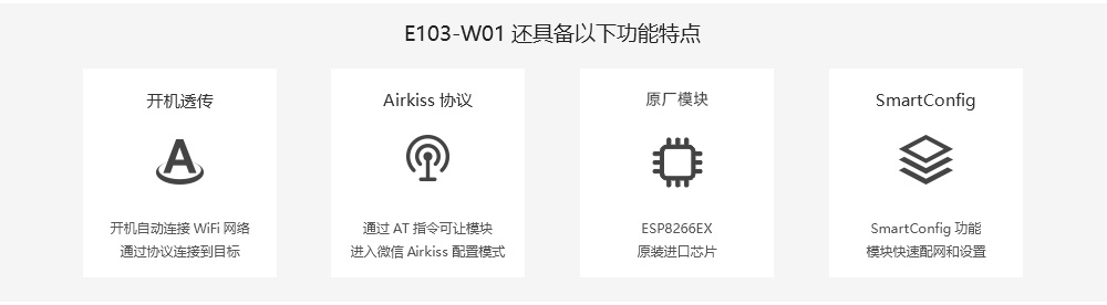 E103-W01 串口轉(zhuǎn)WiFi模塊 特點