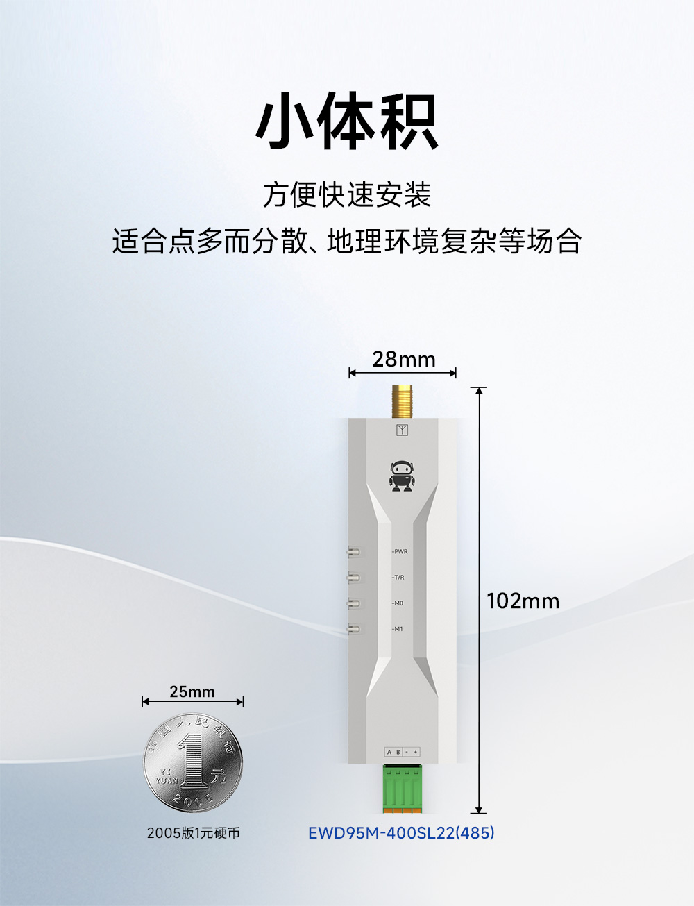 EWD95M-400SL22(494) 微型LoRa數(shù)傳電臺