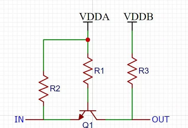三極管電平轉換電路