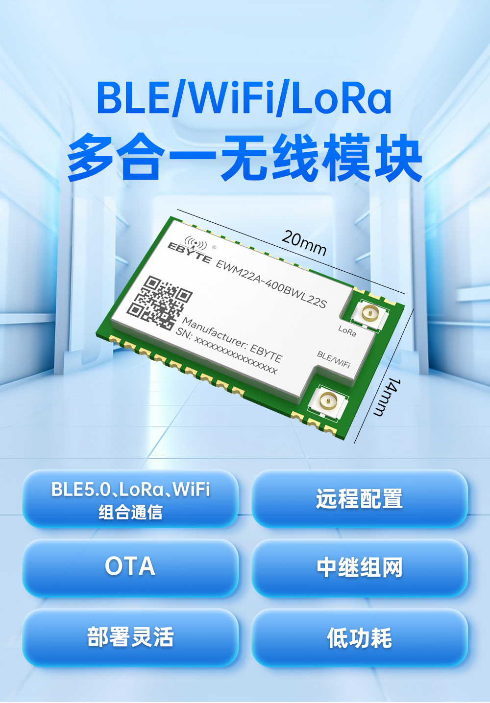 400頻段藍(lán)牙、WiFi、LoRa多合一無(wú)線模塊 (1)