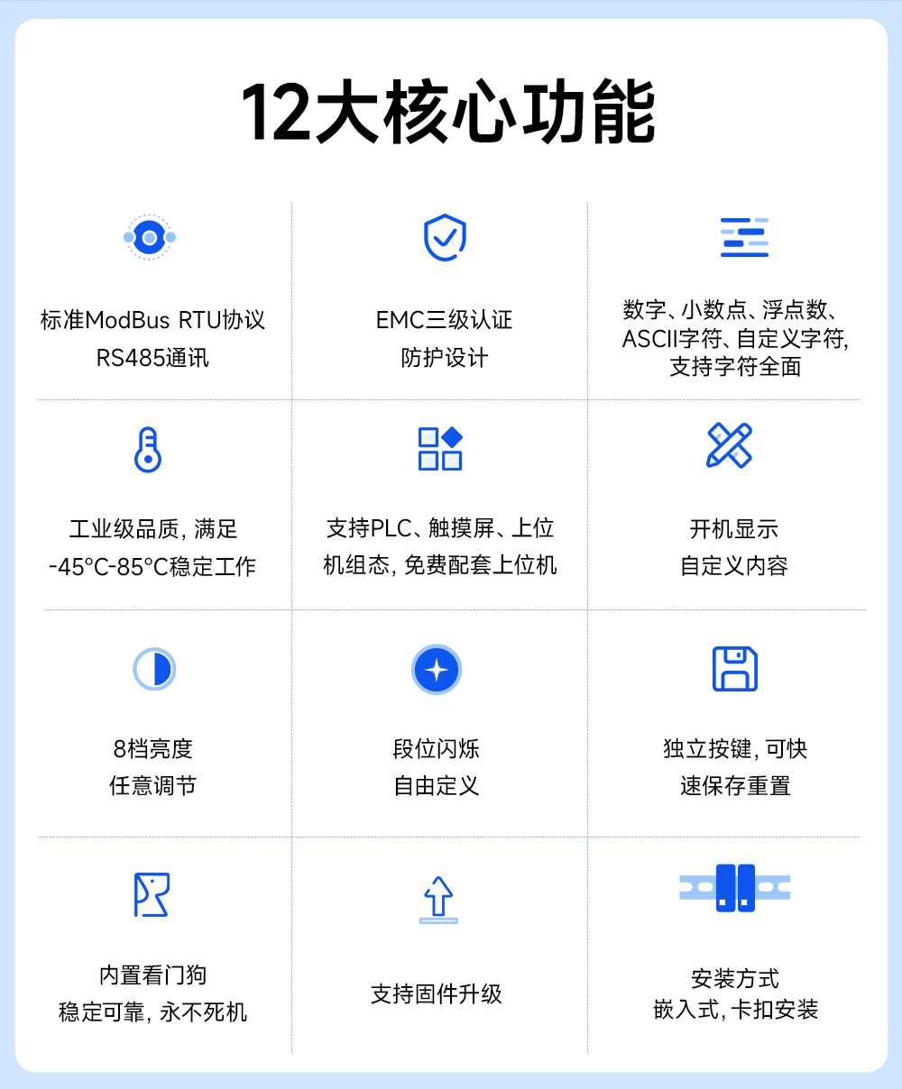EID051-148系列RS485串口4位Modbus數碼管 (2)