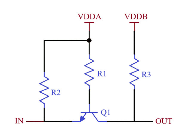 三極管電平轉換電路