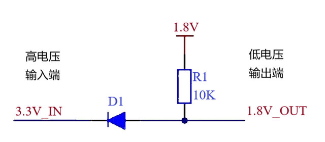 二極管電平轉換電路